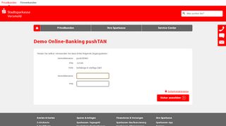 
                            8. Demo Online-Banking pushTAN - Stadtsparkasse Versmold