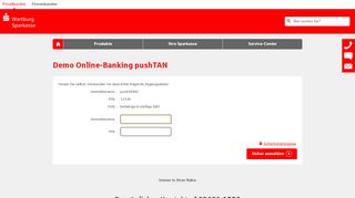 
                            6. Demo Online-Banking pushTAN - Wartburg-Sparkasse