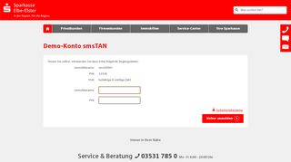 
                            4. Demo Online-Banking smsTAN - Sparkasse Elbe-Elster
