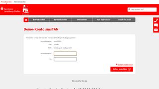 
                            12. Demo Online-Banking smsTAN - Sparkasse Landsberg-Dießen