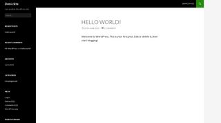 
                            2. Demo Site | Just another WordPress site
