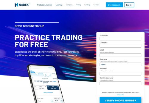
                            12. Demo Trading Platform | Nadex
