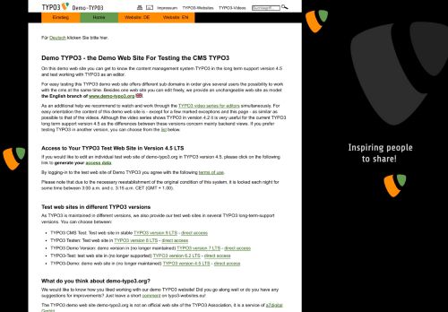 
                            5. Demo-TYPO3 - Free TYPO3 Demo Website in Version 4.5- no ...