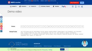 
                            2. Demo Videos - HDFC securities