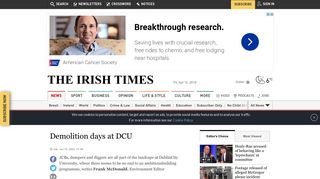 
                            10. Demolition days at DCU - The Irish Times