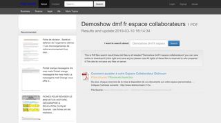 
                            7. demoshow dmf fr espace collaborateurs- pdf documents