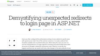 
                            13. Demystifying unexpected redirects to login page in ASP.NET - Telerik