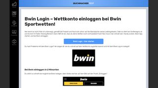 
                            13. Den Bwin Login gibt's hier: Wie logge ich mich bei bwin ein? Infos ...