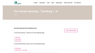 
                            11. Den første læsning – Tavlebøger Gyldendal | PLC4 portal Houlkær