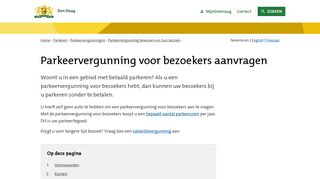 
                            8. Den Haag - Parkeervergunning voor bezoekers aanvragen