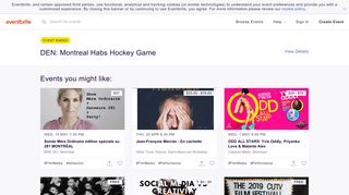
                            10. DEN: Montreal Habs Hockey Game Tickets, Fri, 16 Nov 2018 at 7:30 ...