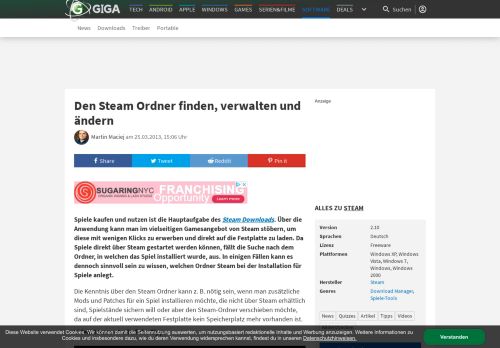 
                            11. Den Steam Ordner finden, verwalten und ändern - GIGA