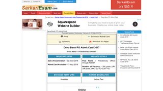 
                            10. Dena Bank Admit Card 2019, Dena Bank PO 2019 Call Letter, Hall ...