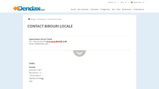 
                            4. Dendax | Contact Dendax - Birouri Locale