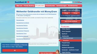 
                            13. DenizBank AG – Weltweiter Geldtransfer mit MoneyGram