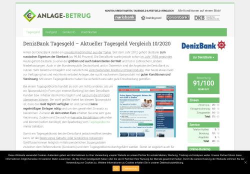 
                            13. DenizBank Tagesgeldkonto - Aktueller Test & Erfahrungen 02/2019