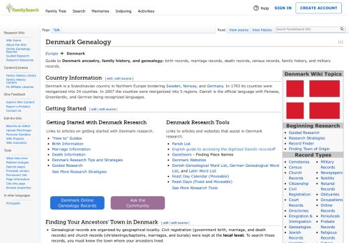 
                            6. Denmark Genealogy Genealogy - FamilySearch Wiki