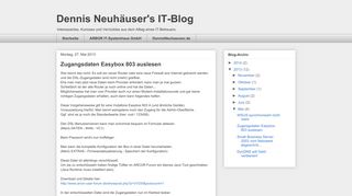 
                            6. Dennis Neuhäuser's IT-Blog: Zugangsdaten Easybox 803 auslesen