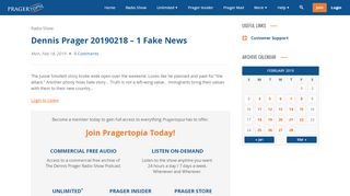 
                            13. Dennis Prager 20190218 – 1 Fake News - Pragertopia - The Dennis ...