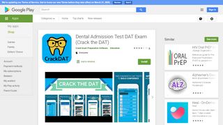 
                            9. Dental Admission Test DAT Exam (Crack the DAT) - Apps on Google ...