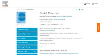 
                            10. Dental Materials - Journal - Elsevier