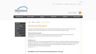 
                            10. Dentists | Continuing Education | DenteMax Dental PPO Network