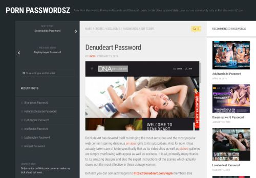 
                            12. Denudeart Password – Porn PasswordsZ