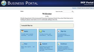
                            8. DEP Business Portal: Home