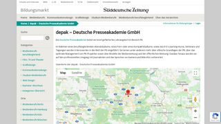 
                            10. depak - Deutsche Presseakademie GmbH - SZ Bildungsmarkt