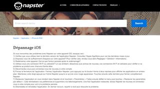 
                            2. Dépannage iOS – Napster