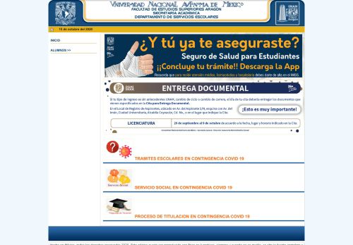 
                            3. Departamento de Servicios Escolares Aragón - UNAM