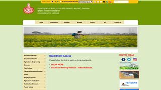 
                            6. Department Login - Agriculture Department, Haryana