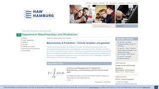 
                            1. Department Maschinenbau und Produktion - HAW Hamburg