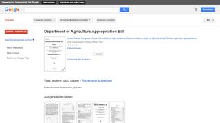 
                            12. Department of Agriculture Appropriation Bill