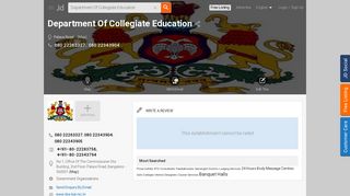 
                            8. Department Of Collegiate Education, Palace Road - Government ...