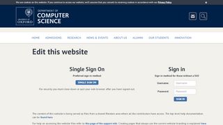 
                            12. Department of Computer Science, University of Oxford : Database Login