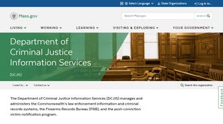 
                            12. Department of Criminal Justice Information Services | Mass.gov