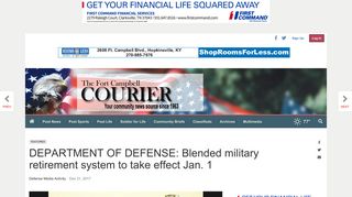 
                            9. DEPARTMENT OF DEFENSE: Blended military retirement system to ...