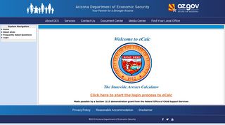 
                            5. Department of Economic Security: eCalc Application - AZDES.gov