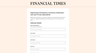 
                            9. Department of Economics, University of Warwick | Financial Times