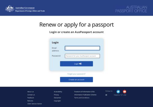 
                            7. Department of Foreign Affairs and Trade - Online Passport Application