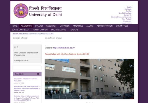 
                            4. Department of Law - University of Delhi - Delhi University