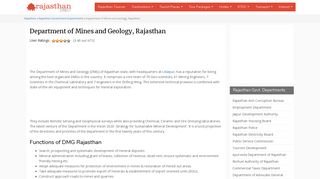 
                            2. Department of Mines and Geology Rajasthan (DMG) - Contact ...