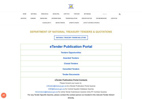 
                            7. Department of National Treasury Tenders & Quotations - WWW ...