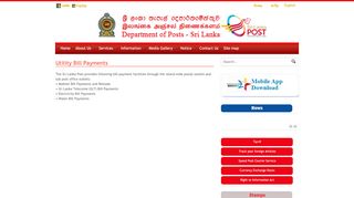 
                            3. Department of Posts | Utility Bill Payments - Sri Lanka Post