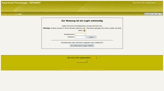 
                            12. Department Psychologie - INTRANET: Login