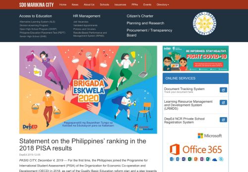 
                            8. DepEd Schools Division Office - Marikina City | Home