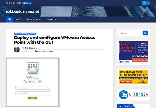 
                            8. Deploy and configure VMware Access Point with the GUI -