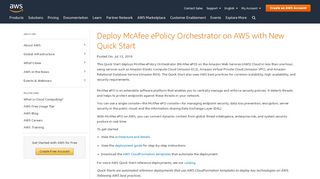 
                            11. Deploy McAfee ePolicy Orchestrator on AWS with New Quick Start