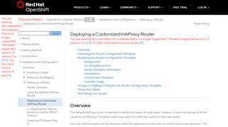 
                            11. Deploying a Customized HAProxy Router - Setting up a Router ...